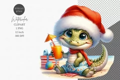 Baby crocodile, Australian animal, Christmas on beach Product Image 1