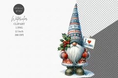 Gnome clipart, Christmas clipart, Winter clipart Product Image 1