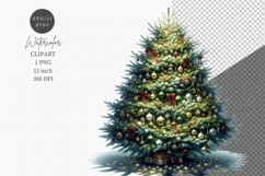 Christmas tree clipart, Christmas clipart, Winter clipart Product Image 1