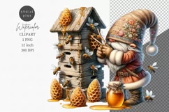 Gnome clipart, Christmas clipart, Beehive clipart Product Image 1