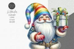Gnome clipart, Winter clipart, Christmas gift clipart Product Image 1