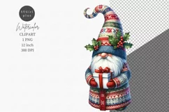 Gnome clipart, Christmas clipart, Jam jar clipart Product Image 1