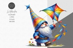Gnome clipart, Christmas clipart, Kite clipart Product Image 1