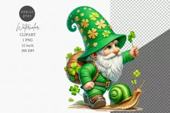 Gnome clipart, Snail race clipart, Irish gnome clipart Product Image 1