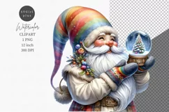 Gnome clipart, Winter clipart, Snow globe clipart Product Image 1