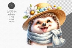 Hedgehog clipart, Spring clipart, Nursery clipart Product Image 1