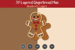 3d layered Gingerbread man Product Image 3