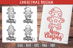 Gingerbread man Christmas SVG Kitchen towel design