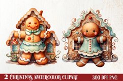 Gingerbread Man Sublimation Clipart, Gingerbread Man Clipart Product Image 1