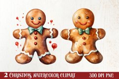Gingerbread Man Sublimation Clipart, Gingerbread Man Clipart Product Image 1