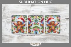 Gingerbread Man Entangled in Lights Mug Wrap Sublimation Product Image 1