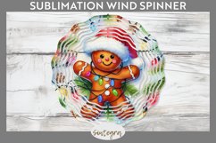 Gingerbread Man Entangled in Lights Wind Spinner Sublimation Product Image 1