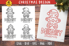 Gingerbread man Merry Christmas SVG Kitchen towel