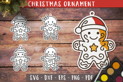 Gingerbread man Ornament SVG Christmas Painting Toy