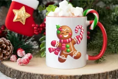 Gingerbread man Cartoon. Clipart, PNG. Product Image 4
