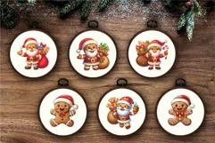 Gingerbread man Cartoon. Clipart, PNG. Product Image 5