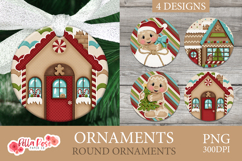 Gingerbread | Christmas | Round Christmas Ornaments Product Image 1