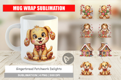 Gingerbread Patchwork Mug Wrap Product Image 1