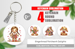 Gingerbread Patchwork Keychain Product Image 1