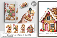 Gingerbread Patchwork Digital Paper Product Image 1