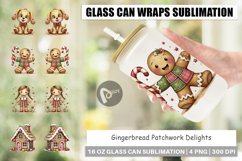 Gingerbread Patchwork Glass Can Product Image 1