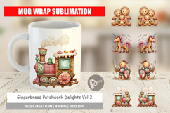 Gingerbread Patchwork Mug Wrap Product Image 1