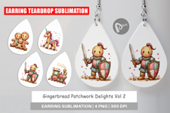 Gingerbread Patchwork Earring Product Image 1