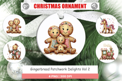 Gingerbread Patchwork Ornament Product Image 1