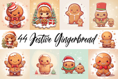 44 Gingerbread People Festive Christmas Character JPG Product Image 1
