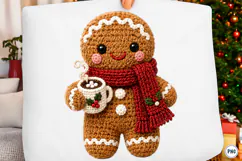 Gingerbread PNG, Faux Yarn Christmas PNG Product Image 1