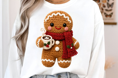 Gingerbread PNG, Faux Yarn Christmas PNG Product Image 2