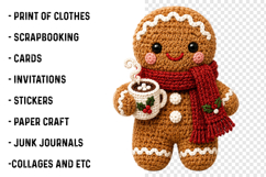 Gingerbread PNG, Faux Yarn Christmas PNG Product Image 3