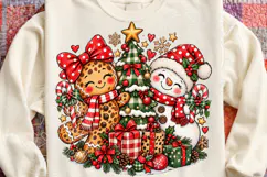 Gingerbread & Snowman Christmas PNG Product Image 4