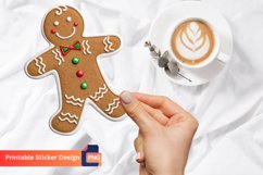 Gingerbread Sticker, Christmas Sticker, Festive Sticker Product Image 1