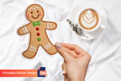Gingerbread Sticker, Christmas Sticker, Festive Sticker Product Image 1