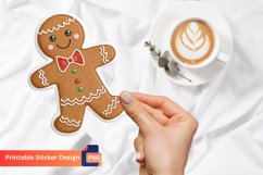 Gingerbread Sticker, Christmas Sticker, Festive Sticker Product Image 1