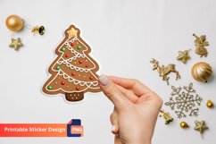 Christmas Tree Gingerbread Sticker, Christmas Tree Cookie Product Image 1