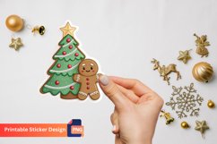 Christmas Gingerbread Tree Sticker, Christmas Cookie Tree Product Image 1