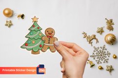 Christmas Gingerbread Tree Sticker, Christmas Cookie Tree Product Image 1