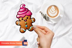 Gingerbread Sticker Design, Holiday Cookie Sticker Art Product Image 1