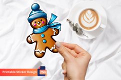 Gingerbread Sticker Design, Christmas Sticker Printable Product Image 1