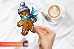 Gingerbread Sticker Design, Christmas Sticker Printable Product Image 1