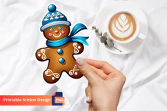 Gingerbread Sticker Design, Christmas Sticker Printable Product Image 1