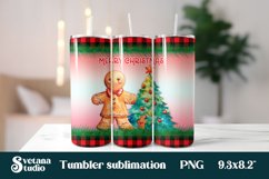 Christmas tumblers | Gingerbread man tumbler PNG design