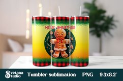Christmas tumblers gingerbread man PNG design Product Image 1