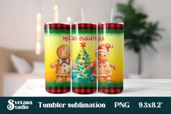 Christmas tumblers gingerbread man PNG | Tumbler sublimation