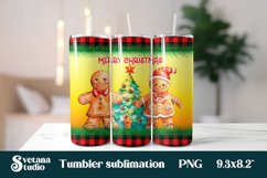Christmas tumblers gingerbread man PNG | Tumbler wrap