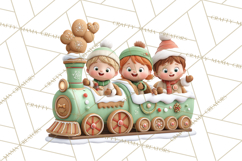 Gingerbread Village PNG Clipart, Candy Land Christmas Scene Product Image 4