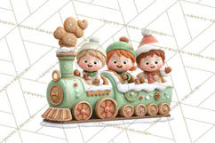Gingerbread Village PNG Clipart, Candy Land Christmas Scene Product Image 4