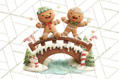Gingerbread Village PNG Clipart, Candy Land Christmas Scene Product Image 5